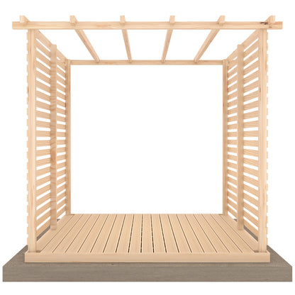 Shire 8 x 8ft Ivy Pergola Kit with Decking and Sides
