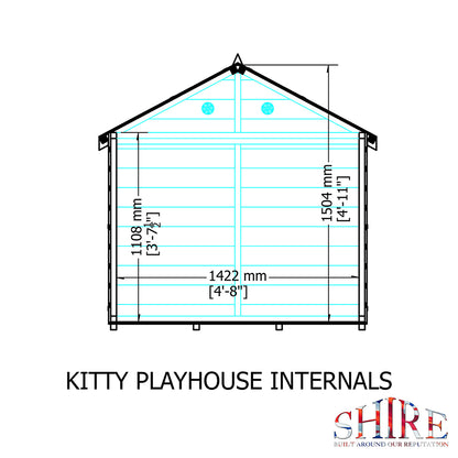 Shire 5x4ft Kitty Kids Playhouse