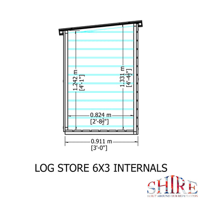 Shire 6.7 x 4.3ft Large Heavy Duty Log Store