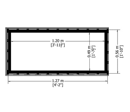 Shire 4 x 2ft Planed Timber Log Box