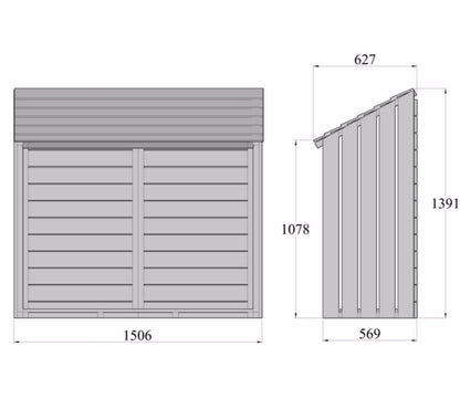 Shire 4.1 x 1.1ft Small Log Store