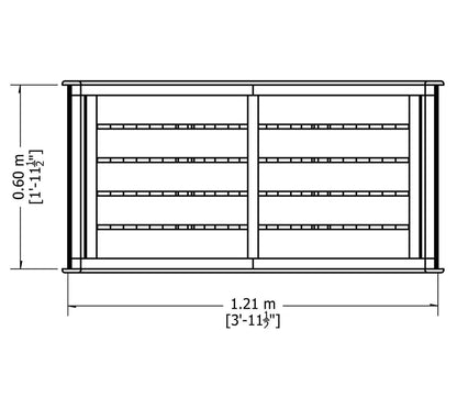 Shire 4 x 1.6ft Large Triangular Log Store