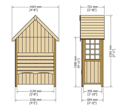 Shire Mimosa Arbour Pressure Treated