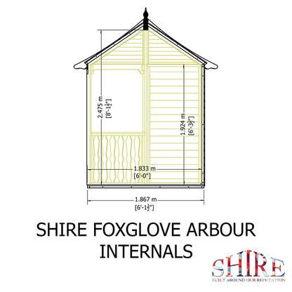 Shire 7x6ft Arbour