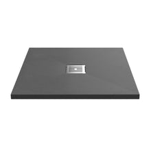 Nui Slim Square Trays Square Shower Tray 800 X 800mm Contemporary Grey Slate Acrylic Capped ABS Caco3 And Pu