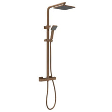 Nuie Square Thermostatic Bar Valve & Kit Contemporary Brushed Bronze ABS,brass 1200x200x465mm