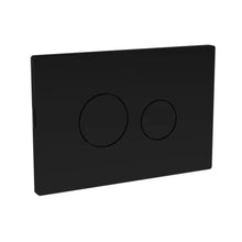 Nuie Toilet Accessories Matt Black Round Plate For Pneumatic Dual Flush Contemporary ABS 70x70x99mm