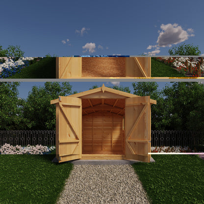 Shire Overlap 12x6ft Value Double Door Wooden Shed