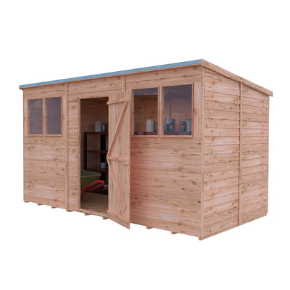 Shire Overlap Pent Single Door Value Pent Wooden Shed