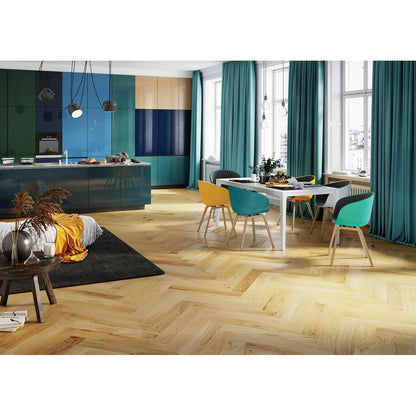 Atkinson & Kirby Siwa Oak Brushed Matt Lacquer Engineered Wood Flooring - 0.65m2 Pack Size | Parquet Range
