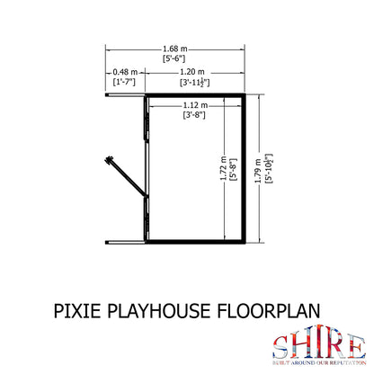 Shire Pixie 6x4ft Kids Playhouse