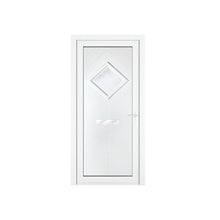 Crystal uPVC Front Door Small diamond Glass Hamburg White Obscure Glass 920x2090mm
