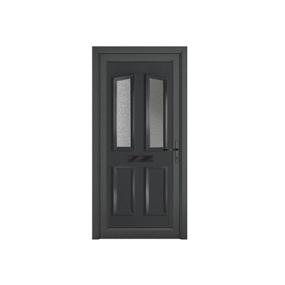 Crystal uPVC Front Door 4 panel 2 Glass Kensington Grey/White Obscure Glass 920x2090mm