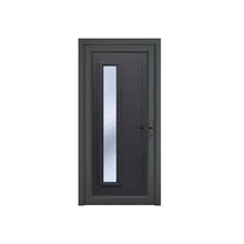 Crystal uPVC Front Door 1 Long Glass Monaco Grey/White Obscure Glass 920x2090mm