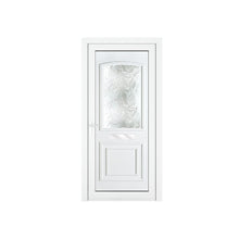 Crystal uPVC Front Door Two panel Large Glass Balmoral White Obscure Glass 920x2090mm