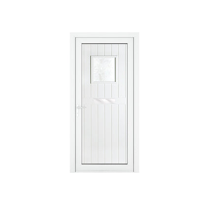 Crystal uPVC Front Door Small square glass Chatsworth White Obscure Glass 920x2090mm