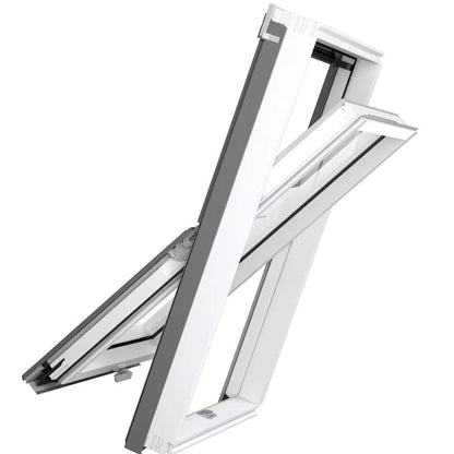 RoofLITE+ AAY B910 Centre Pivot Manual White Painted Roof Window