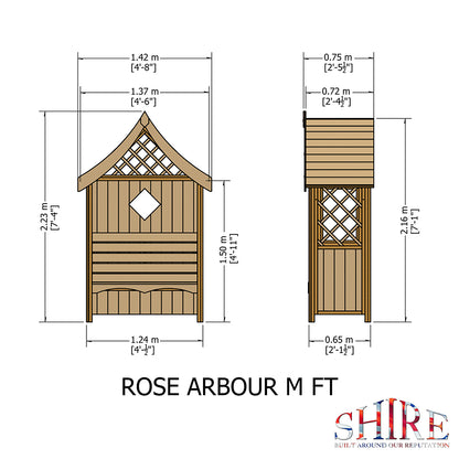 Shire 5x3ft Rose Arbour