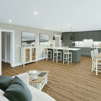SPC Click Flooring Amber Oak 1220mm x 180mm with Built-in Underlay - Pack of 10