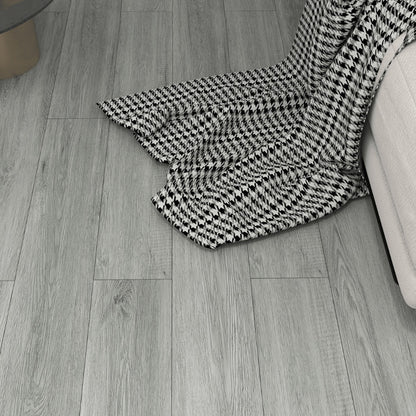 SPC Click Flooring Frosted Grey 1220mm x 180mm with Built-in Underlay - Pack of 10