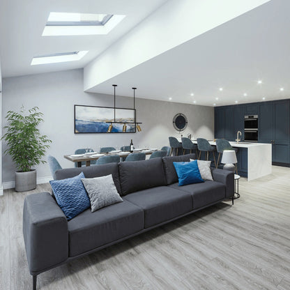 SPC Click Flooring Pebble Grey  1220mm x 180mm with Built-in Underlay - Pack of 10