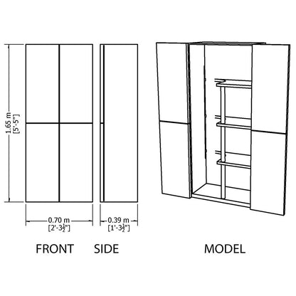 Shire 5.5 x 2.4ft Large Storage Cupboard