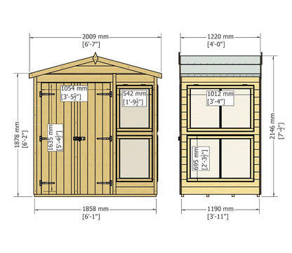 Shire 6 x 4ft Sun Hut