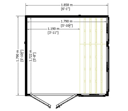 Shire 6 x 6ft Sun Hut
