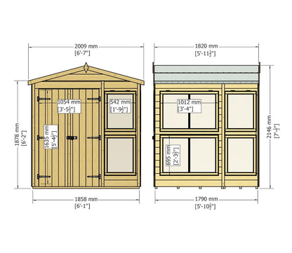 Shire 6 x 6ft Sun Hut