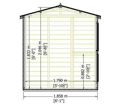Shire 6 x 8ft Sun Hut