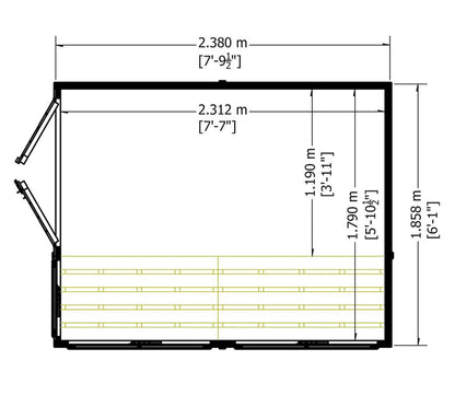 Shire 6 x 8ft Sun Hut