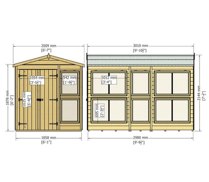 Shire 6 x 10ft Sun Hut