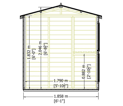Shire 6 x 10ft Sun Hut