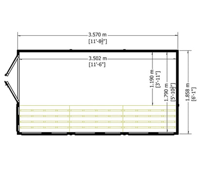 Shire 6 x 12ft Sun Hut