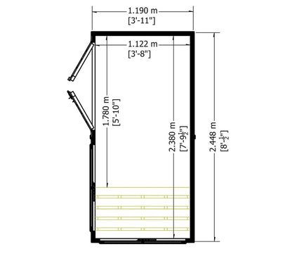 Shire 8 x 4ft Sun Hut