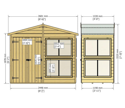 Shire 8 x 4ft Sun Hut