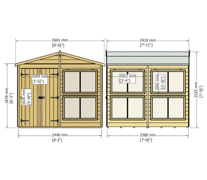 Shire 8 x 8ft Sun Hut