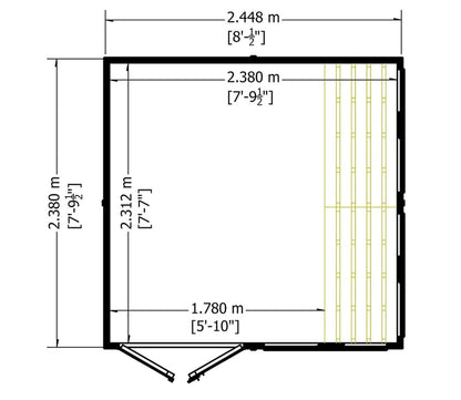 Shire 8 x 8ft Sun Hut