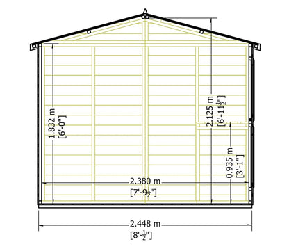 Shire 8 x 8ft Sun Hut