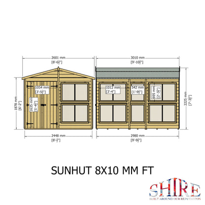 Shire 8 x 10ft Sun Hut Potting Shed