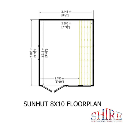 Shire 8 x 10ft Sun Hut Potting Shed