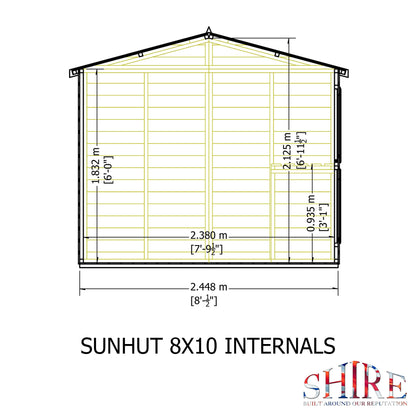 Shire 8 x 10ft Sun Hut Potting Shed