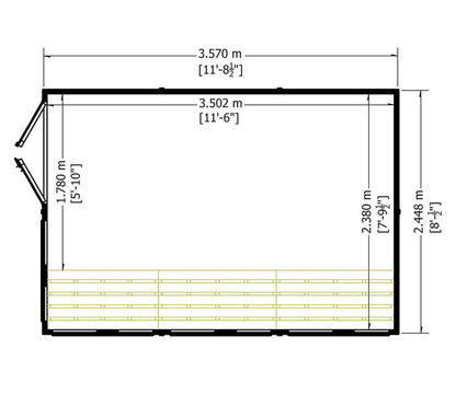 Shire 8 x 12ft Sun Hut