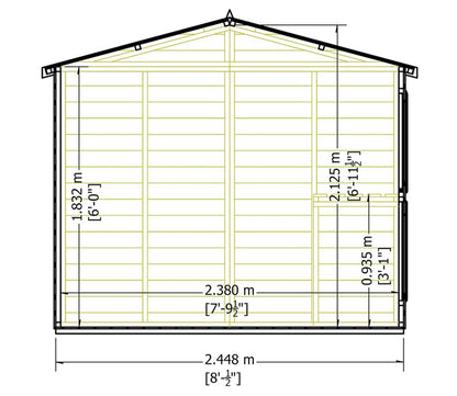 Shire 8 x 12ft Sun Hut