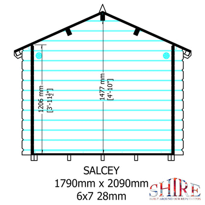 Shire Salcey 6x7ft Kids Playhouse