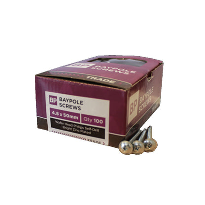 Samac Fixings 4.5 Diameter Baypole Screws Box of 100