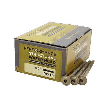 Samac Fixings Performance Wafer Head Structural Screws Box of 50