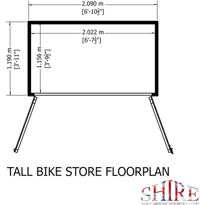 Shire Tall Bike Store 7 x 4ft