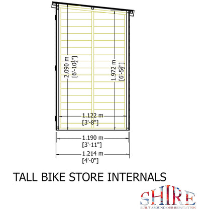 Shire Tall Bike Store 7 x 4ft