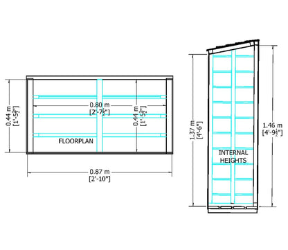 Shire 2.1 x 5.1ft Tall Sawn Wall Log Store
